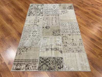 Patchwork Bej El Dokuma Halı