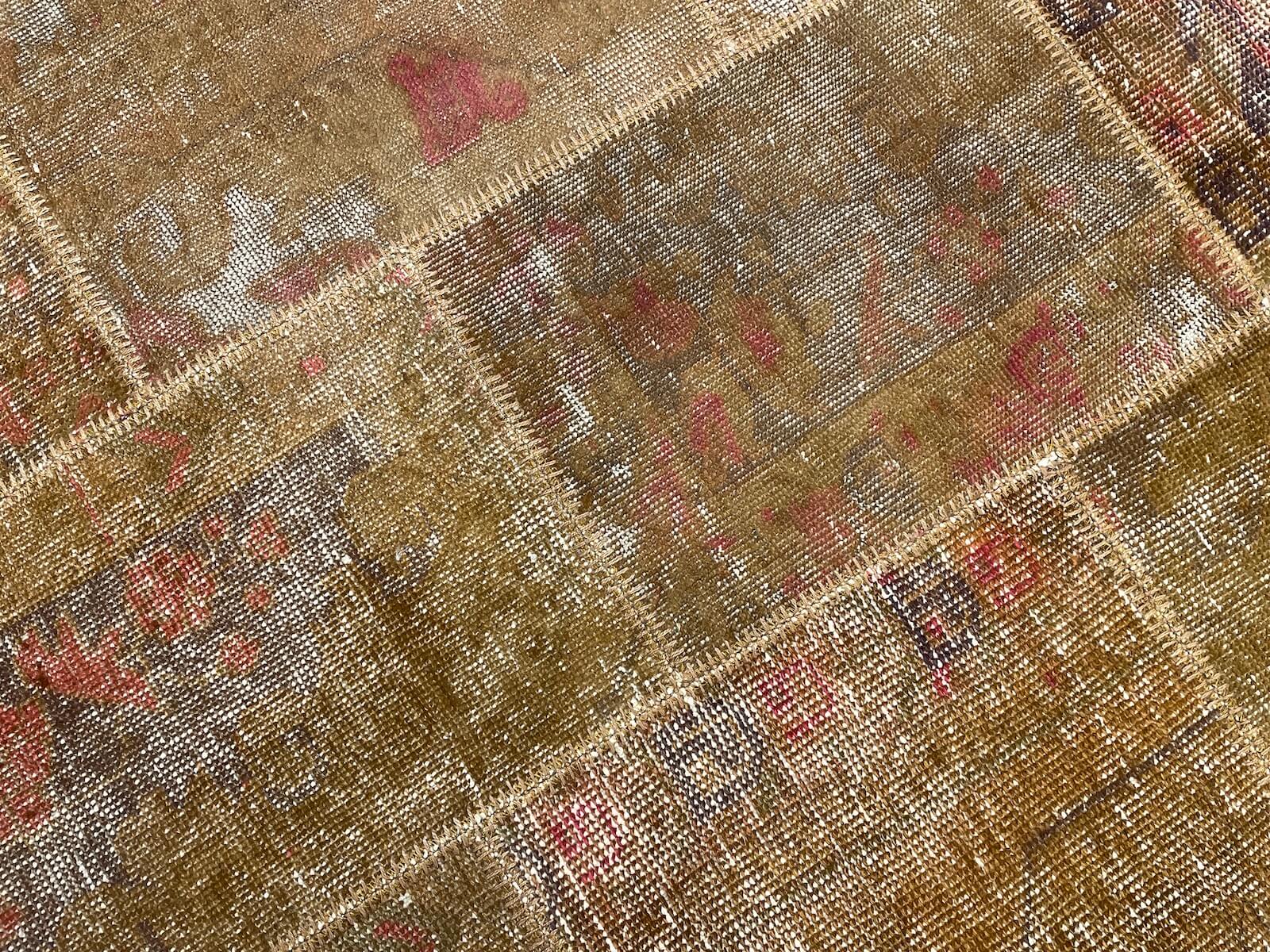 Patchwork Kahverengi El Dokuma Halı