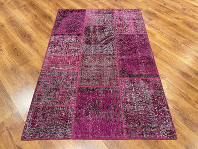Patchwork Mor El Dokuma Halı