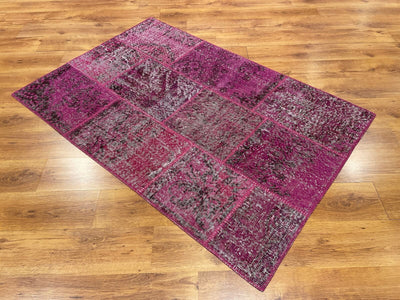 Patchwork Mor El Dokuma Halı