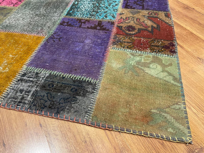 Patchwork Rengarenk El Dokuma Halı