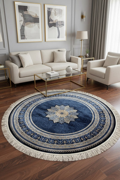 Quality Carpet Bambu Halı Yuvarlak 9179A