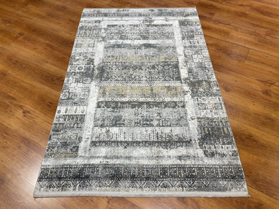 Quality Carpet Bambu Halı Tribal Gri