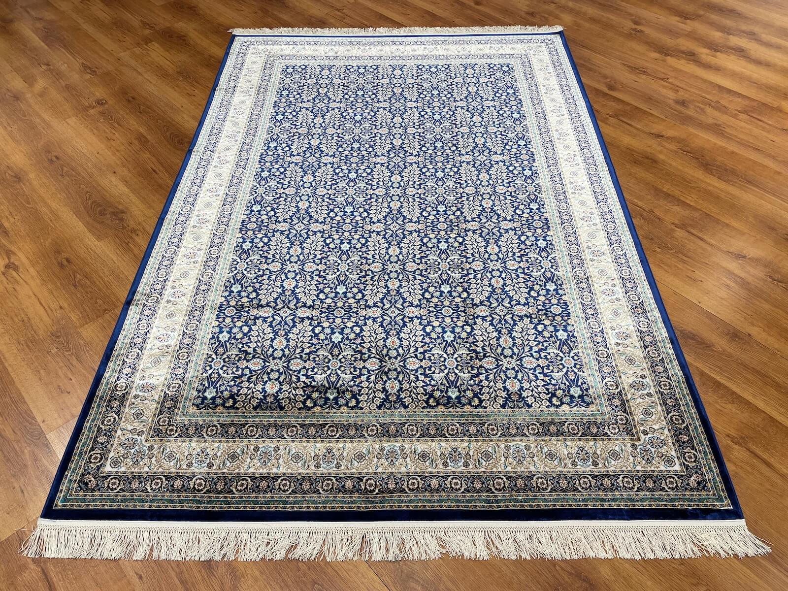 Quality Carpet Bambu Halı 39758F White L.Navy