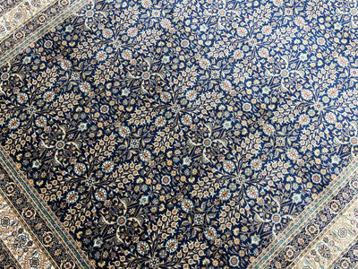 Quality Carpet Bambu Halı 39758F White L.Navy