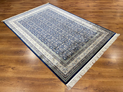 Quality Carpet Bambu Halı 39758F White L.Navy