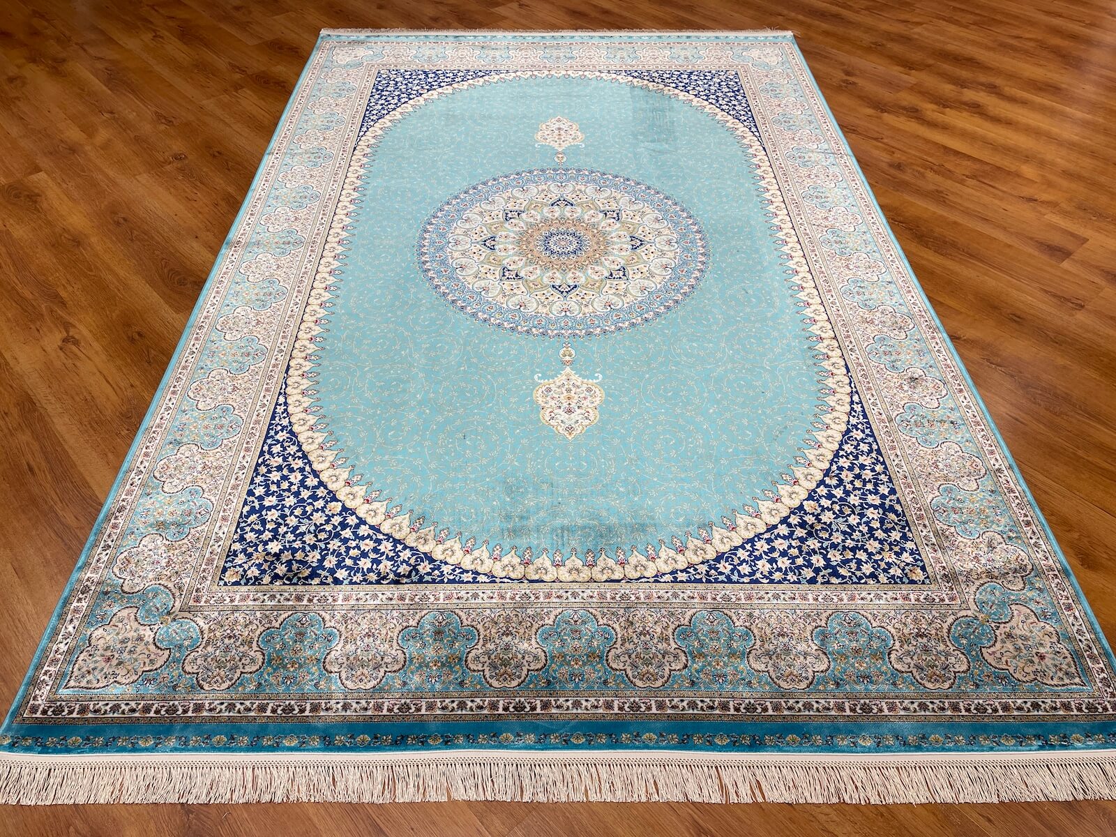 Quality Carpet Bambu Halı 39867F Türkuaz