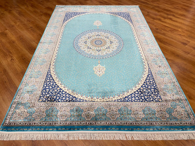 Quality Carpet Bambu Halı 39867F Türkuaz
