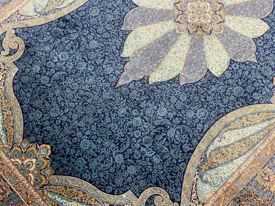 Quality Carpet Bambu Halı 40014B Navy