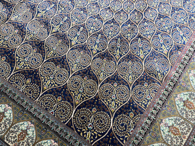 Quality Carpet Bambu Halı 40445A Navy