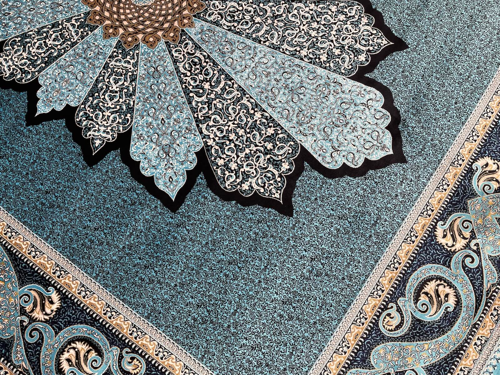 Quality Carpet Bambu Halı 40708A Türkuaz