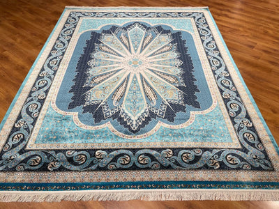 Quality Carpet Bambu Halı 52820A Türkuaz
