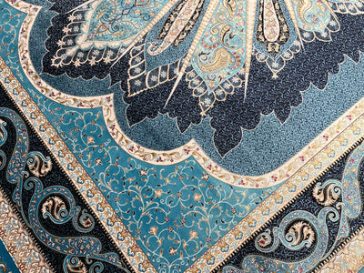 Quality Carpet Bambu Halı 52820A Türkuaz