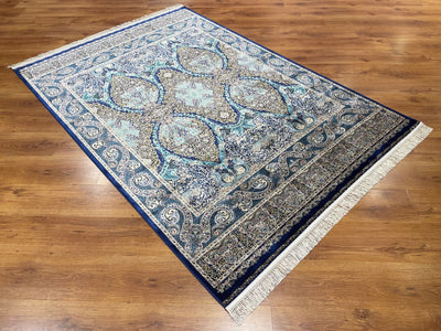 Quality Carpet Bambu Halı 52863A Navy