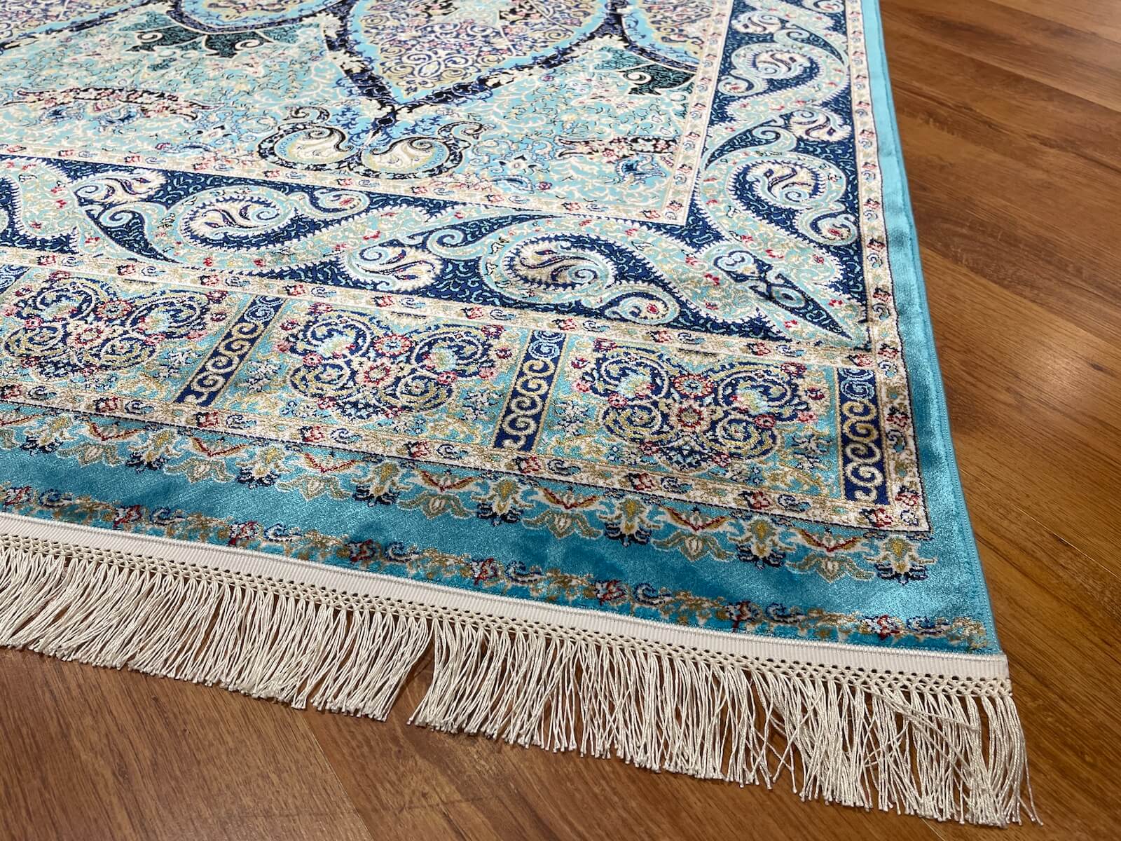 Quality Carpet Bambu Halı 52863A Türkuaz