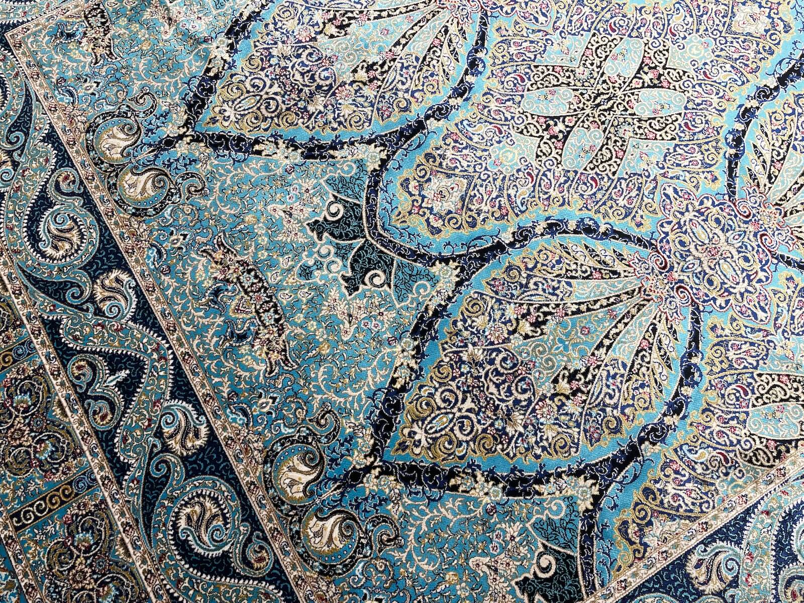 Quality Carpet Bambu Halı 52863A Türkuaz – Halıköy Halı
