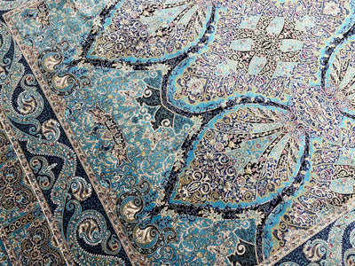Quality Carpet Bambu Halı 52863A Türkuaz