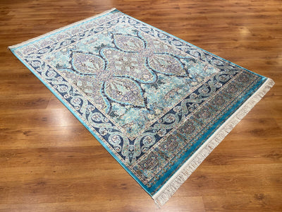 Quality Carpet Bambu Halı 52863A Türkuaz