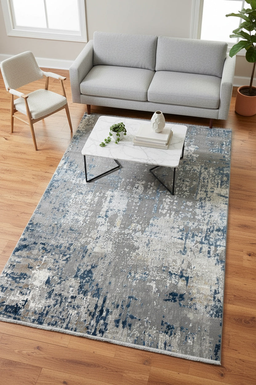 Quality Carpet Bambu Halı 5970A Grey Blue