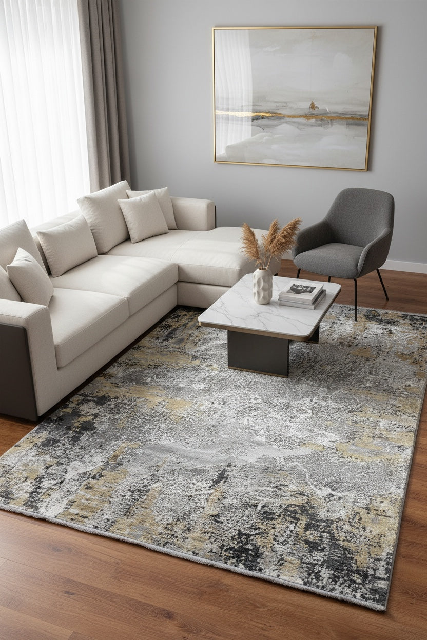 Quality Carpet Bambu Halı 5996A Grey Antrasit
