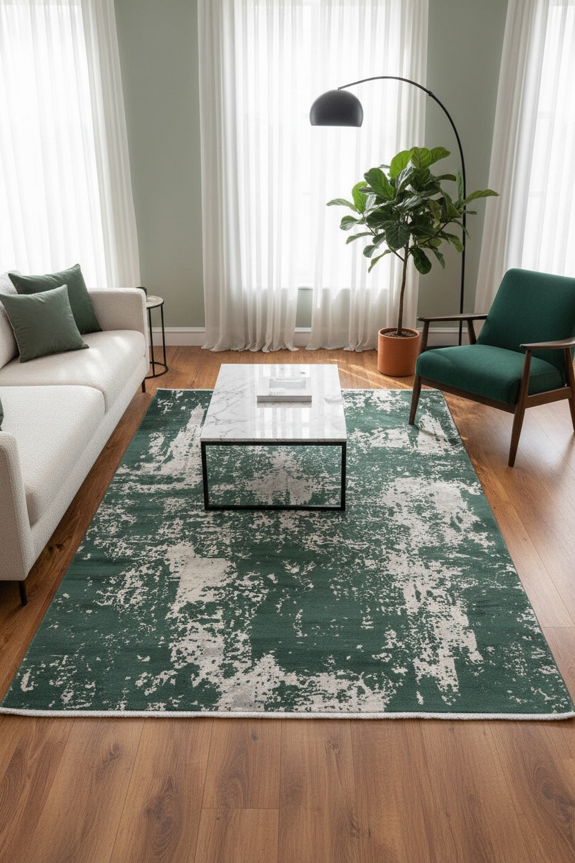 Quality Carpet Bambu Halı 6441A Cream Emerald