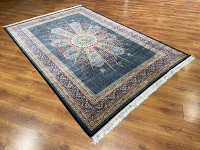 Quality Carpet Bambu Halı Qum Mavi