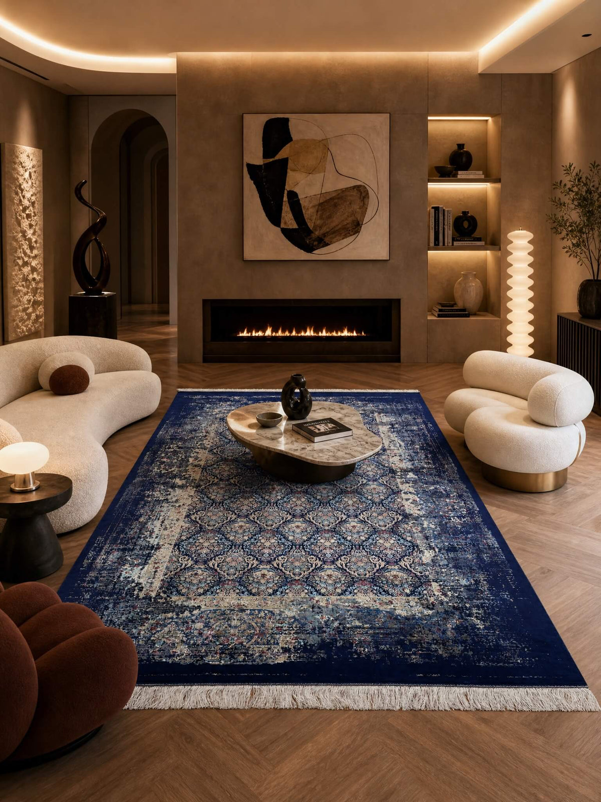 Quality Carpet Bambu Halı Qum D15