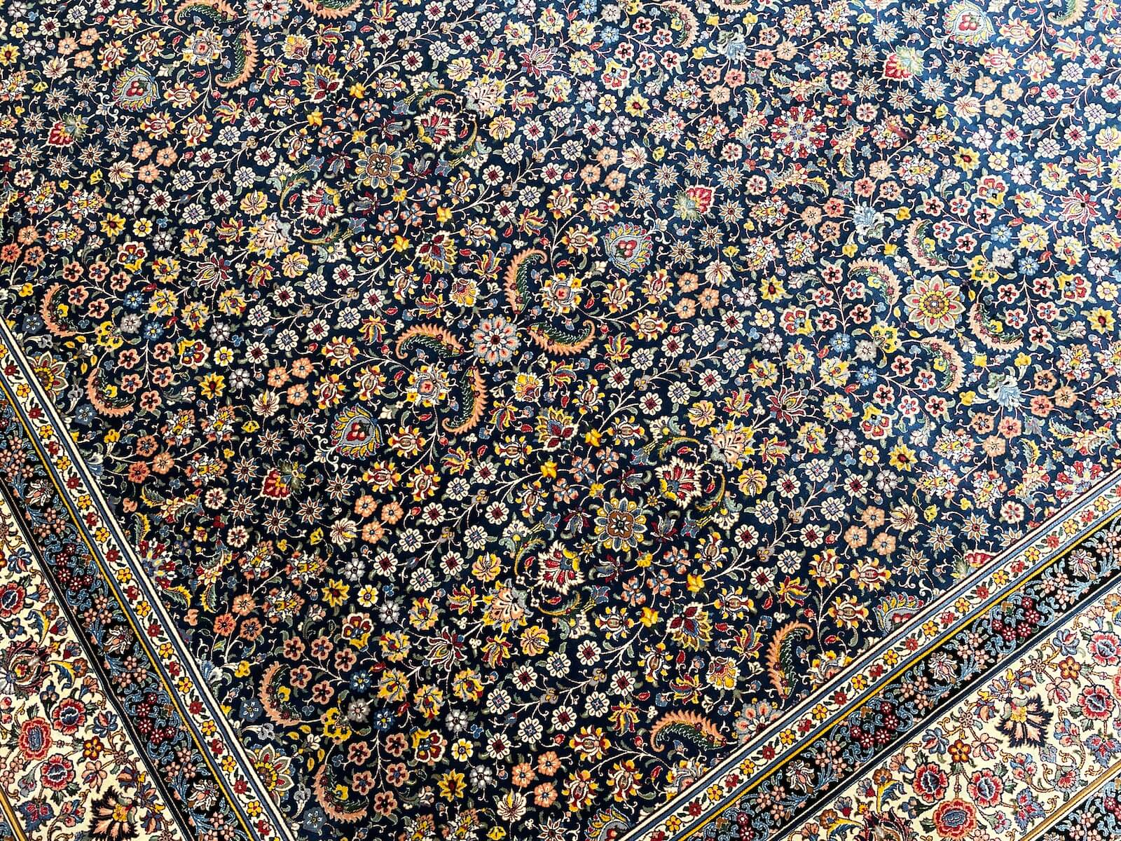 Quality Carpet Bambu Halı Kum Mavi