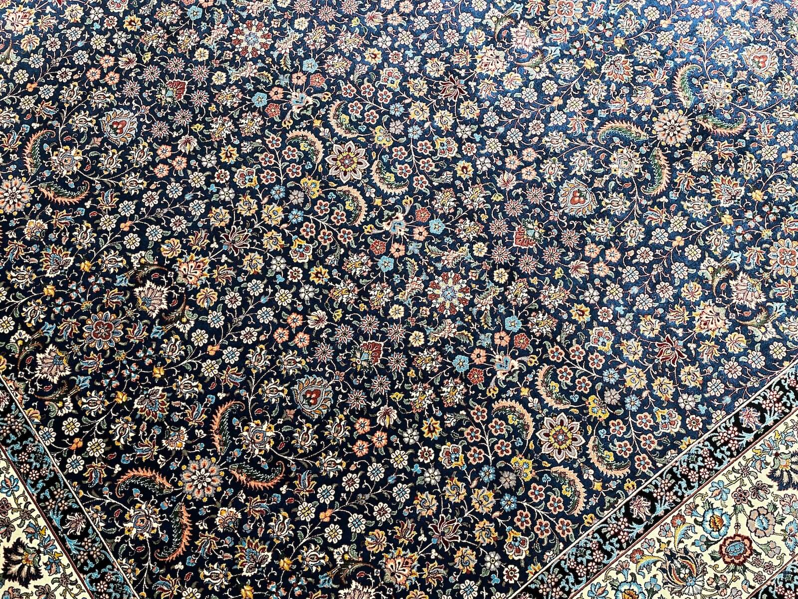 Quality Carpet Bambu Halı Kum Mavi