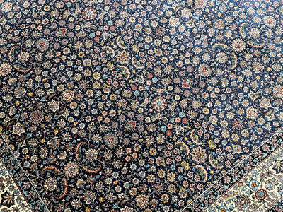 Quality Carpet Bambu Halı Qum Mavi