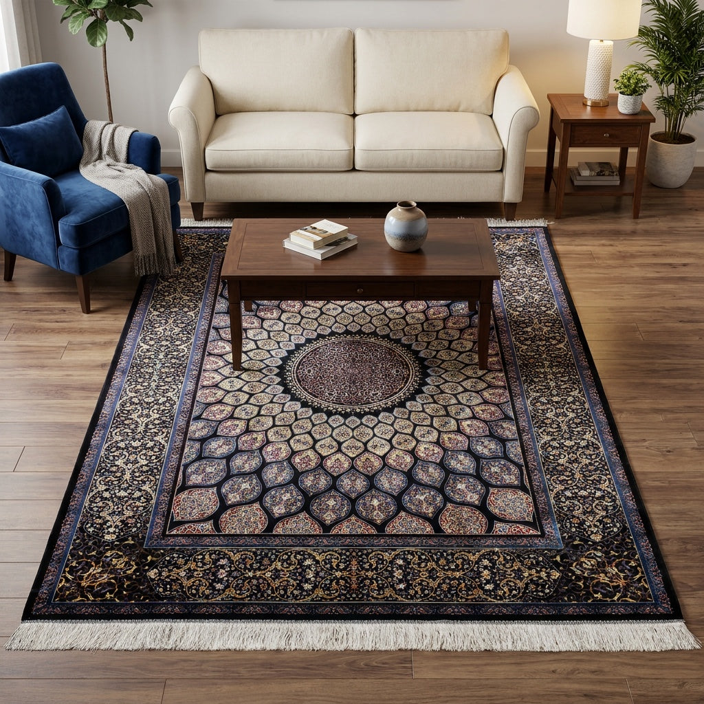 Quality Carpet Bambu Halı Qum Siyah