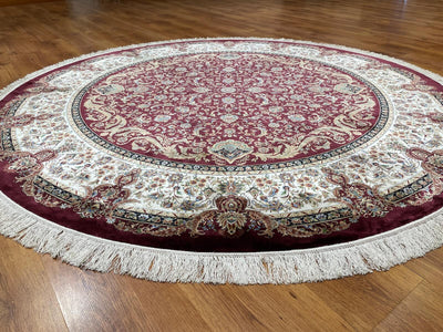 Quality Carpet Bambu Halı Qum Yuvarlak 2034