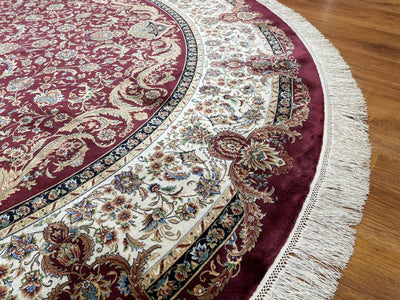 Quality Carpet Bambu Halı Qum Yuvarlak 2034