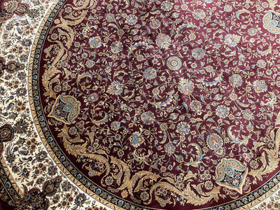 Quality Carpet Bambu Halı Qum Yuvarlak 2034