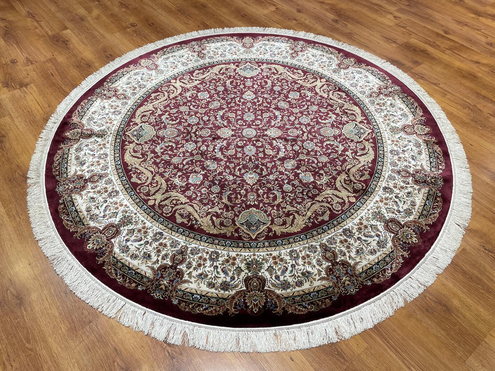 Quality Carpet Bambu Halı Qum Yuvarlak 2034