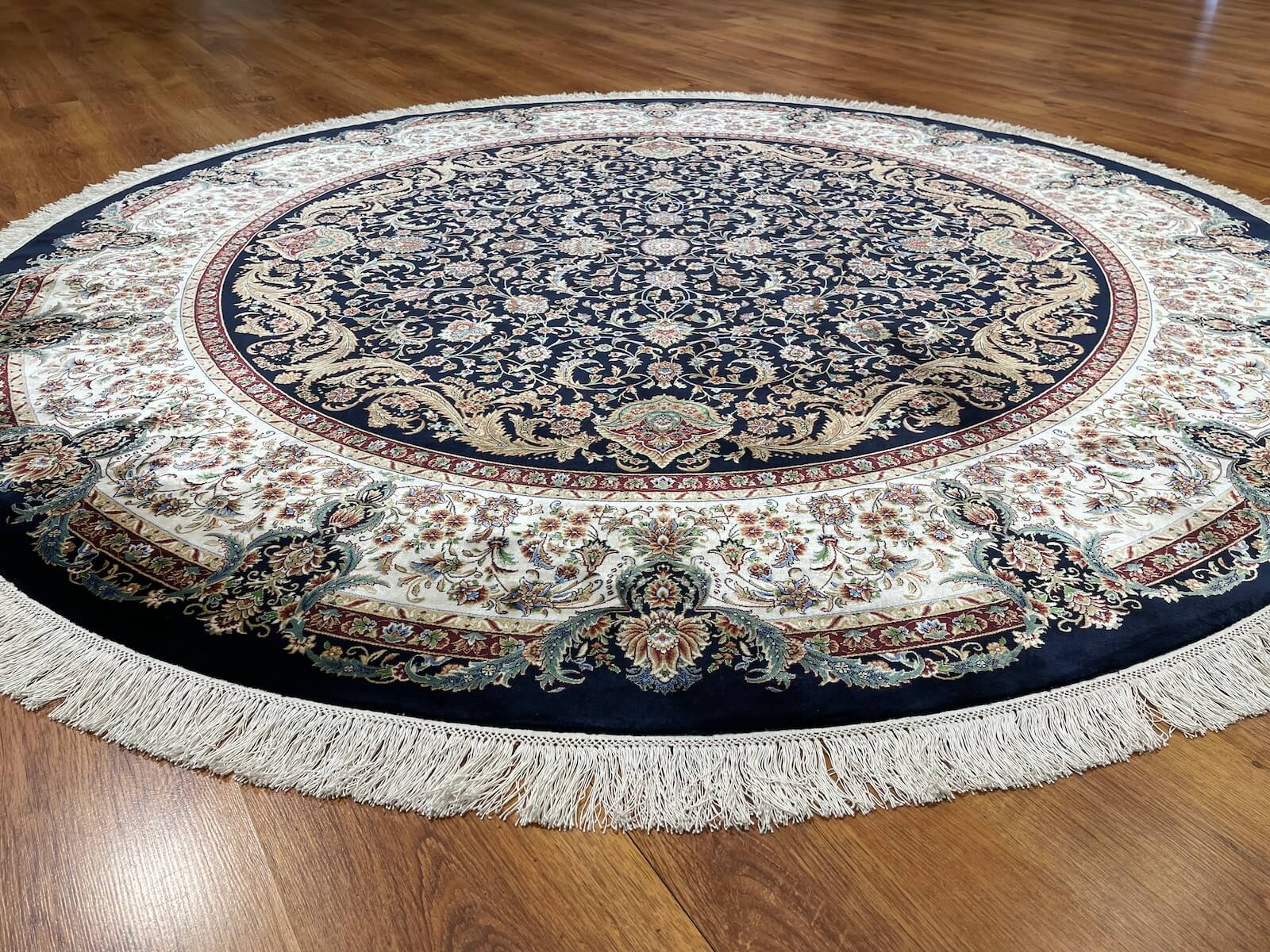 Quality Carpet Bambu Halı Qum Yuvarlak 2036