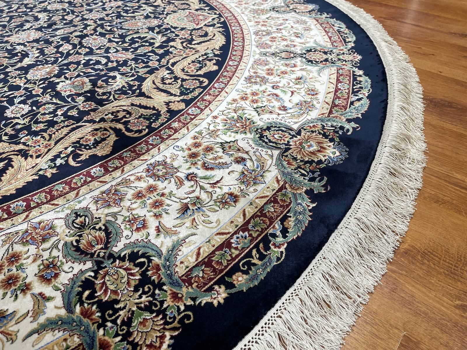 Quality Carpet Bambu Halı Qum Yuvarlak 2036