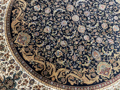 Quality Carpet Bambu Halı Qum Yuvarlak 2036