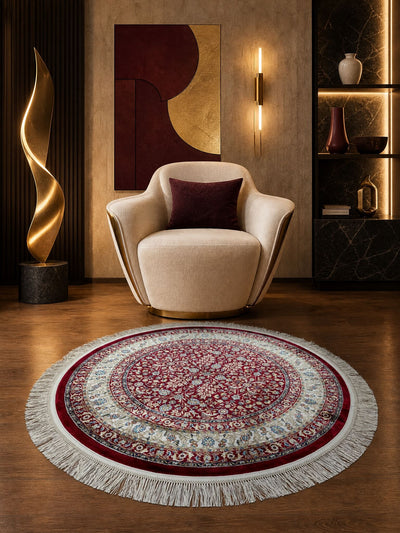 Quality Carpet Bambu Halı Yuvarlak 39758F