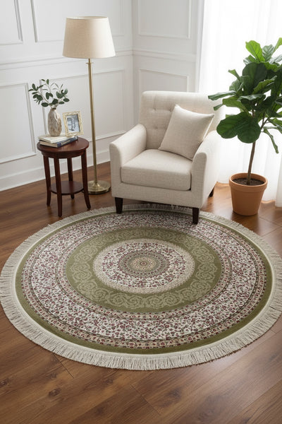 Quality Carpet Bambu Halı Yuvarlak 4608D