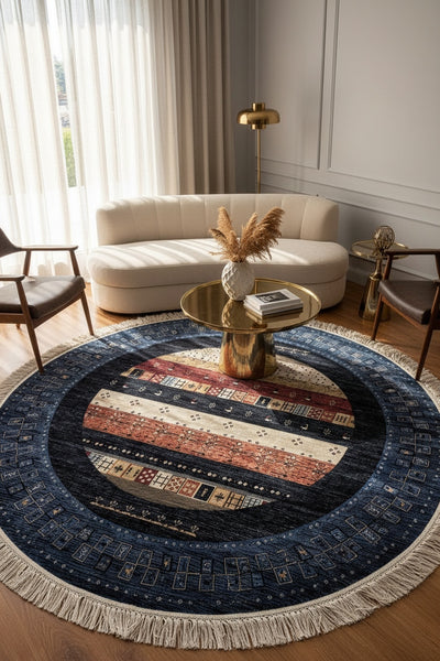 Quality Carpet Bambu Halı Yuvarlak 6475B