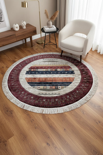 Quality Carpet Bambu Halı Yuvarlak 6475T