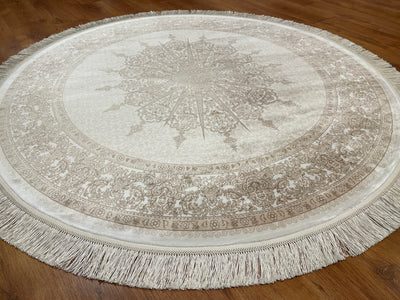 Quality Carpet Bambu Halı Yuvarlak 7544B