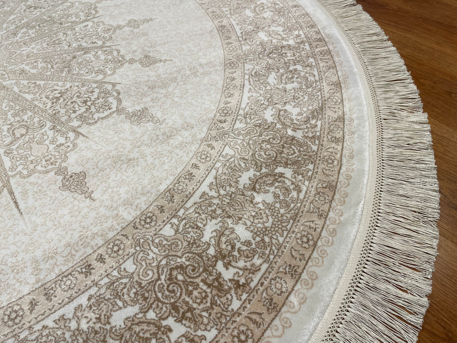 Quality Carpet Bambu Halı Yuvarlak 7544B