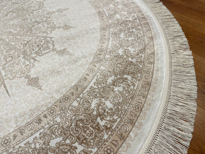 Quality Carpet Bambu Halı Yuvarlak 7544B