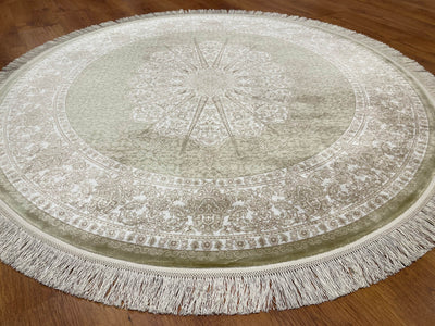 Quality Carpet Bambu Halı Yuvarlak 7544B