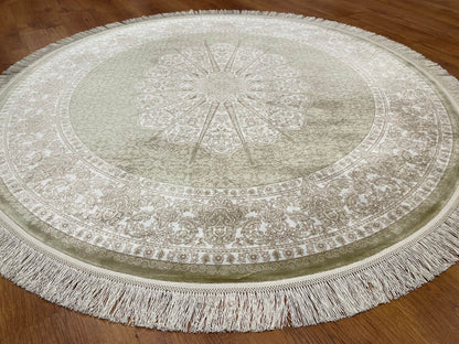 Quality Carpet Bambu Halı Yuvarlak 7544B