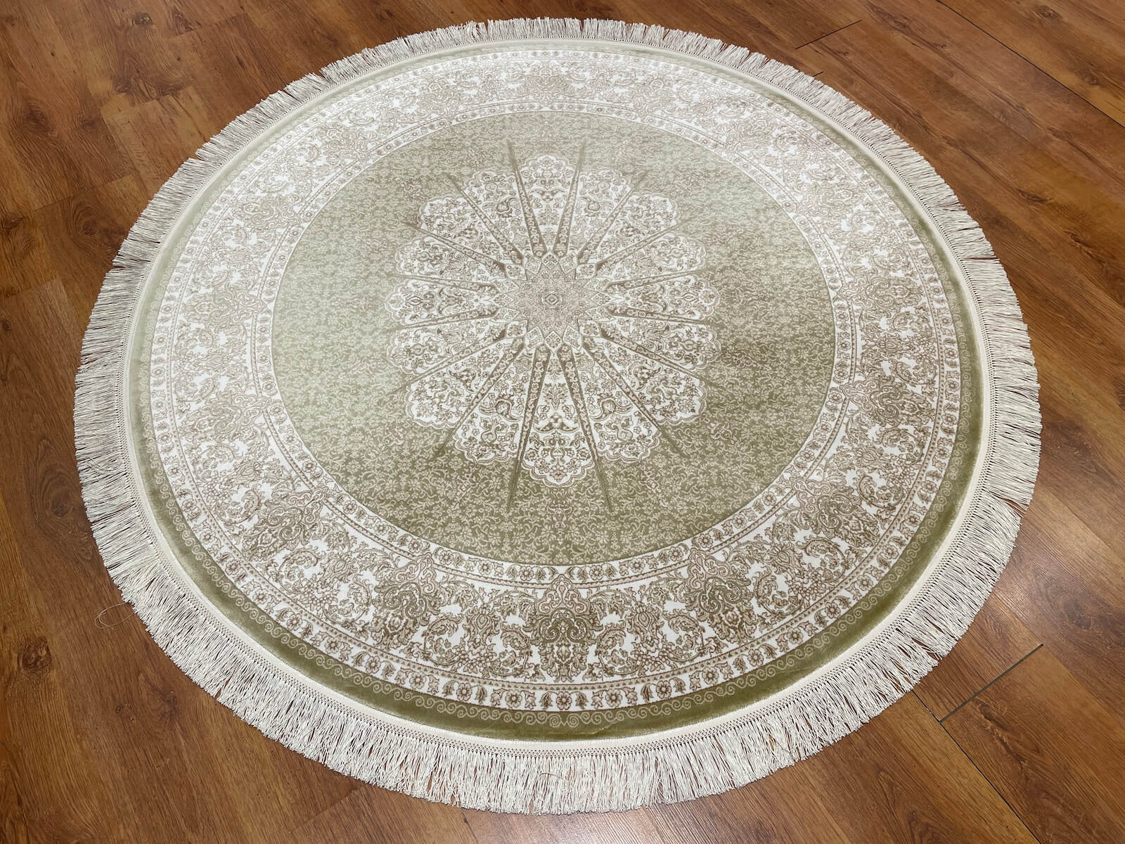 Quality Carpet Bambu Halı Yuvarlak 7544B