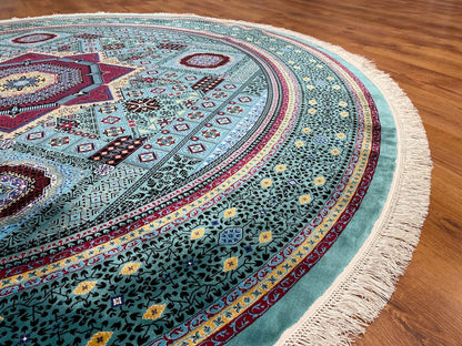 Quality Carpet Bambu Halı Yuvarlak 8141A