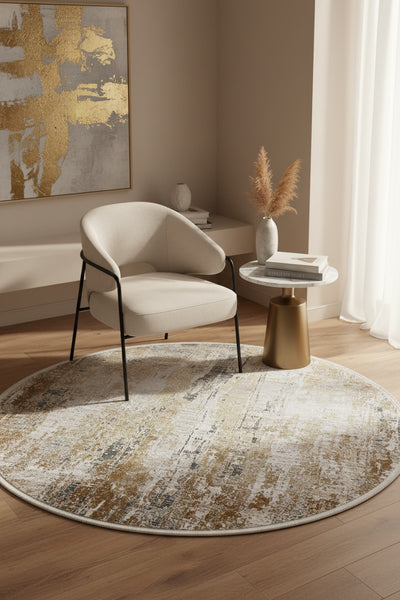 Quality Carpet Bambu Halı Yuvarlak 0835C